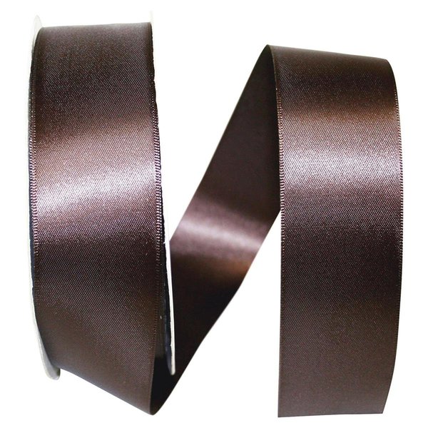 Reliant Ribbon 10.5 in. 50 Yards Double Face Satin Ribbon, Chocolate Brown 4950-705-09K